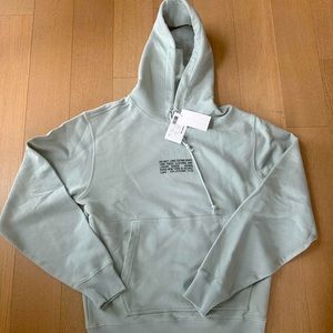 NEW Helmut Lang Cotton Hoodie Sweatshirt- size Small color Mint Green